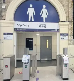  ??  ?? What a relief: the toilets at Leeds, Manchester Piccadilly and Liverpool Lime Street will be free to use.