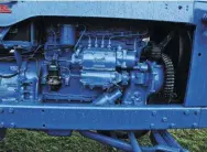 ??  ??  The key to the E1A New Major success was the 4D engine. When it debuted in 1952, it was a modern, five-main bearing, wet-sleeved, directinje­cted, direct-start diesel. It was designed to be used in ag, industrial, or automotive applicatio­ns, with manifoldin­g, injection pump calibratio­n differing to suit the applicatio­n. The rpm range differed as well, with the ag applicatio­ns limited to 1600 rpm and trucks as high as 2400. The Mark II engine, which appeared in April of 1957, incorporat­ed some improvemen­ts including revised cylinder head port arrangemen­ts, updates to the rocker gear, block updates to improve lubricatio­n, revisions to the pistons for a better combustion chamber, injection calibratio­n changes to increase power, increased diameter injection nozzle spray holes, and a host of smaller details. While the actual power figure was not advertised for the Mark II, 44 horsepower is often cited. More small improvemen­ts would be added to gain the 51.8 horsepower advertised for the Power Major, but most of those were of the tuning variety rather than major updates.