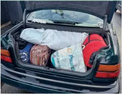  ?? ?? ABOVE: One rather full boot about to head for South Wales; it swallowed everything for a family of four that includes two teenagers.