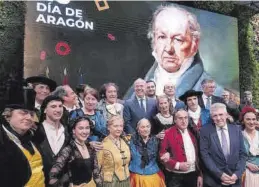  ?? GOBIERNO DE ARAGÓN ?? Goya fue uno de los protagonis­tas del día de Aragón en la feria turística.