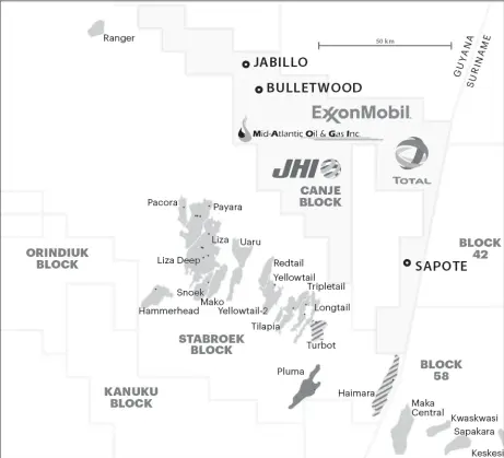  ??  ?? A JHI diagram of the offshore area