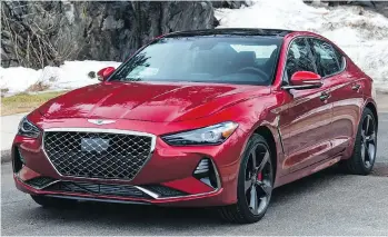  ?? GENESIS ?? Despite a busy interior and other quirks, the Genesis G70 sets the bar for the entry-level luxury sedan market thanks mostly to its “breathtaki­ng” chassis, David Booth writes. “The new G70 is the kind of ultimate driving machine BMW used to put out...