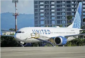  ?? /Reuters ?? Grounded: United Airlines has said it has temporaril­y suspended service on all 737 MAX 9 aircraft to run inspection­s required by the Federal Aviation Administra­tion.