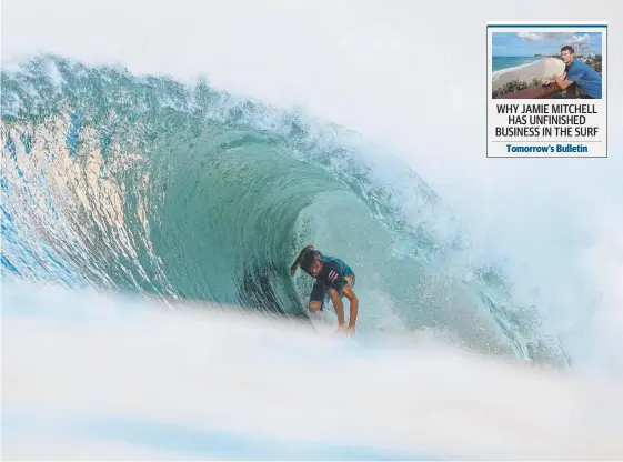  ?? Picture: SLOANE/WSL ?? World Tour competitor and anti-plastic campaigner Sebastian Zietz, from Kauai, competing in the Corona Bali Protected event at Keramas, Bali.