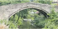  ??  ?? Higherford Old Bridge, which was visited by Rossendale Ramblers