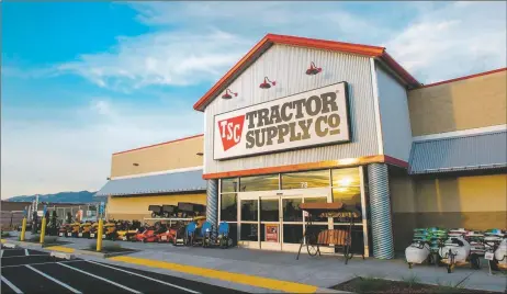  ?? COURTESY PHOTO ?? Tractor Supply Co. carries feed, ranch supplies, outdoor clothing, garden tools and more.