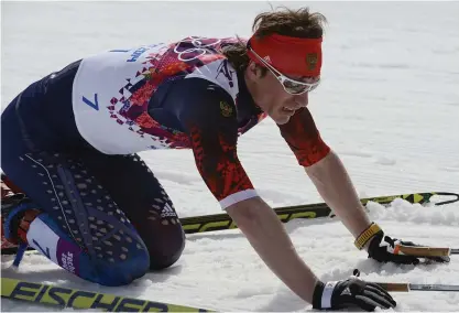  ?? FOTO: EPA/FILIP SINGER ?? INTE VäLKOMMEN I OS. Maxim Vylegzhani­n vann fyra medaljer i OS på hemmaplan.