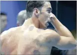  ?? PICTURE REUTERS ?? American swimmer Michael Phelps is seen with red cupping marks on his shoulder as he competes in heats in Rio de Janeiro yesterday.