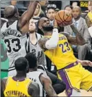  ?? FOTO: EFE ?? LeBron James, ante los Spurs