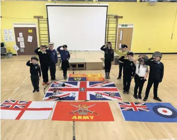  ??  ?? Special visit
Ancre Somme Associatio­n visited Letham Primary in Livingston