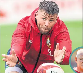  ??  ?? Scotland’s Ali Price will have been doing his best to catch the eye of Lions’ coach Warren Gatland (inset below) in Jersey