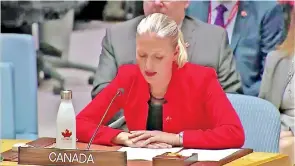  ??  ?? Catherine McKenna, Canada’s Minister of Environmen­t and Climate Change