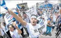  ?? Picture: AFP ?? MASS ACTION: Costa Ricans protest in San Jose on Tuesday, in solidarity with the students arrested and killed in recent demonstrat­ions