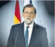  ??  ?? Mariano Rajoy, the Spanish prime minister, said he tried to avoid imposing direct rule