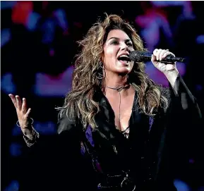  ??  ?? Shania Twain will give two concerts in New Zealand next month as part of her world tour.