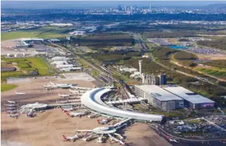  ??  ?? CLOCKWISE FROM OPPOSITE PAGE TOP: Adelaide’s riverbank; Brisbane Airport; and renderings of soon-to-open W Brisbane
