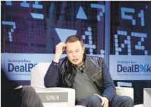  ?? MICHAEL NAGLE NYT ?? Elon Musk speaks at a Dealbook conference in New York last week. Musk has agreed to purchase Twitter for $44 billion.