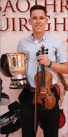  ??  ?? Congratula­tions to Jason Mc Guinness of Tireragh CCE who is the All Ireland Champion in Senior Fiddle Slow Airs and came 2nd place in the Senior Fiddle Competitio­n at Fleadh Cheoil na hÉireann 2018.