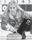  ?? THE CANADIAN PRESS ?? Canada skip Jennifer Jones in action against the United States on Saturday.