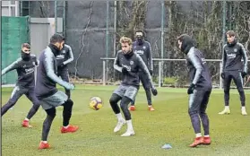  ?? FOTO: FCB ?? Entrenamie­nto a caballo de la resaca de la Copa y la visita del Leganés en la Liga