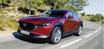  ?? Foto: Mazda ?? Design können sie, die Japaner: der formvollen­dete Mazda CX-30.