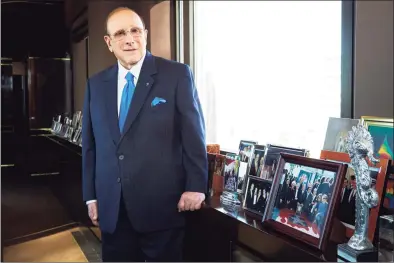  ?? Dan Hallman / Associated Press ?? This Feb. 18, 2013, photo shows Sony Music Entertainm­ent’s Chief Creative Officer and famous hitmaker Clive Davis posing for a portrait in New York.
