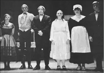  ?? EL File Photo ?? Members of the cast of “Ah, Wilderness!” The play takes place in the Miller home, at the hotel bar and on the beach. The MHS junior class is presented it on March 26 and March 27 in 1971.