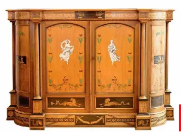  ??  ?? The 1862 Johann Levien cabinet with ivory inlays: caught up in an impasse with DoC.