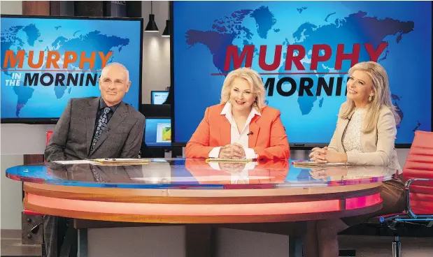  ?? — WARNER BROS ?? Joe Regalbuto, Candice Bergen and Faith Ford from the comedy series, Murphy Brown, where political, social issues and the role of journalism will be central when the sitcom returns Thursday.