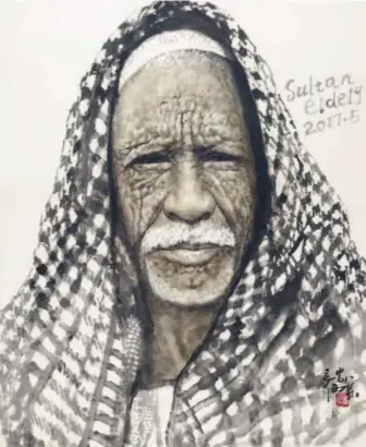  ??  ?? An Old Sudanese Man, 126×100cm, 2017