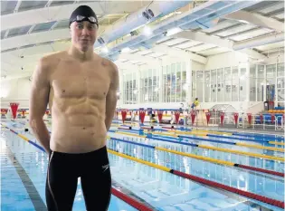  ?? PICTURES: Matchtight ?? Tom Dean by the London 2012 Legacy Pool at the Team Bath Sports Training Village