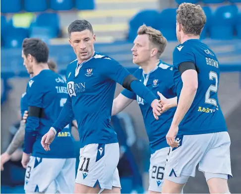 ??  ?? UP TO SPEED: Forward Michael O’halloran is match-sharp after starring in St Johnstone’s Scottish Cup win over Clyde at the weekend.
