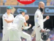  ?? REUTERS ?? England's Moeen Ali walks back unhappy after he was stumped in a marginal decision that was dubbed ‘shoddyline’.