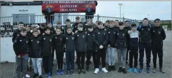  ??  ?? The Wicklow RFC under-14 team who travelled to Southport recently.