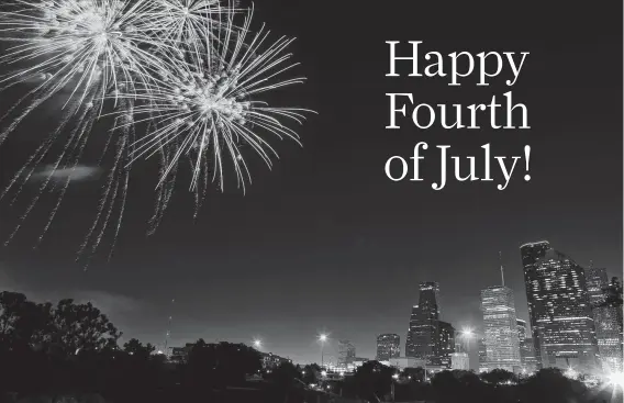  ?? Alan Warren / Staff photograph­er ?? Fireworks are set to light up the sky over Buffalo Bayou at Freedom Over Texas.