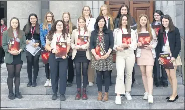  ?? ?? BCS students at the Model U.N. Conference in City Hall, Cork