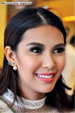  ??  ?? Miss Earth 2015: Angelia Ong