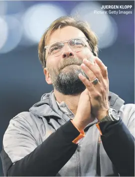  ?? Picture: Getty Images ?? JUERGEN KLOPP