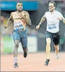  ?? FOTO: EFE ?? Lyles se impuso a Guliyev en 200 m