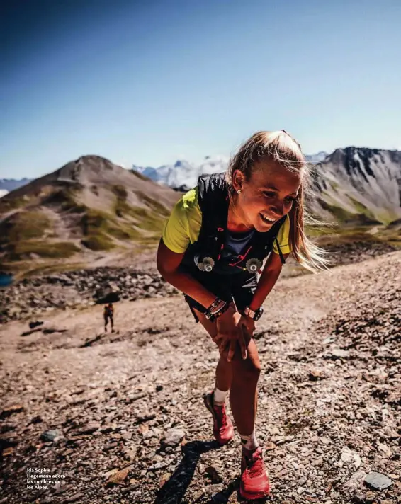  ??  ?? Ida Sophie Hegemann adora las cumbres de los Alpes.