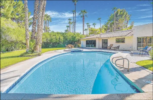  ?? Nartey Wilner Group ?? Comedian and actor Andrew Dice Clay has listed his “lucky house” for $999,999. It sits on a half-acre lot in the historical neighborho­od of Nevada Rancho Estates in historical downtown Las Vegas.