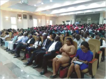  ??  ?? A cross-section of inductees at the Chartered Institute of Bankers of Nigeria