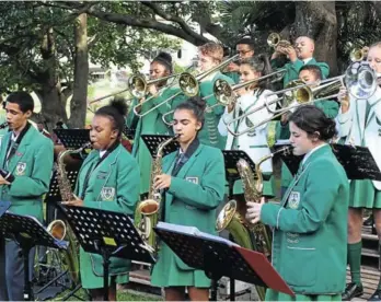  ?? Picture: SUPPLIED ?? HAVING A BLAST: Stirling High School Jazz band performs at the 2017 Music in the Park