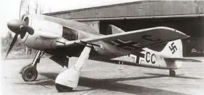  ??  ?? The FW 190A-5/U12 was one of two prototypes for the A-7/R1 version that had twin MG 151 cannon trays under each wing.