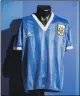  ?? ?? HISTORIC: The shirt was owned by ex-England footballer Steve Hodge.