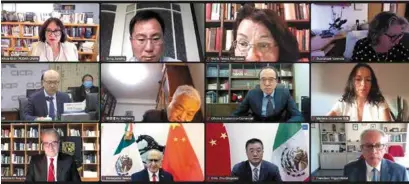  ?? ?? DIÁLOGO.
Representa­ntes de México y China, ayer, en seminario