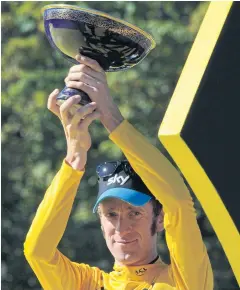  ?? AFP ?? Bradley Wiggins celebrates after winning the 2012 Tour de France.