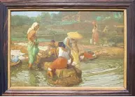  ??  ?? Fernando Amorsolo’s “Lavanderas” 1933, oil on masonite