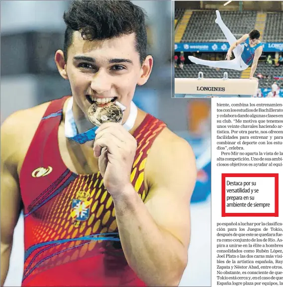  ?? FOTOS: NICOLAU MIR ?? Nicolau Mir, con la medalla de oro conquistad­a en el FOJE de Gyor