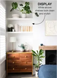  ??  ?? DISPLAY White alcove shelves look clean and stylish